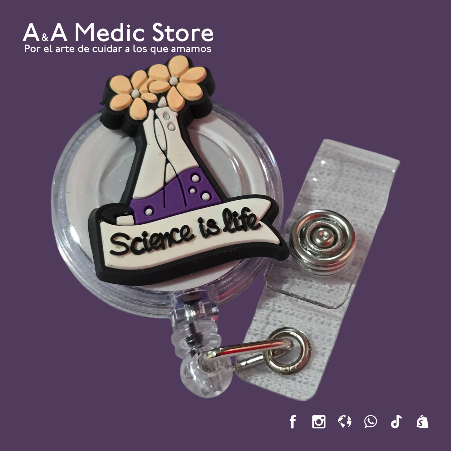 Yoyo Porta Credencial | Retráctil | Diseños Variados | Para Personal de Salud