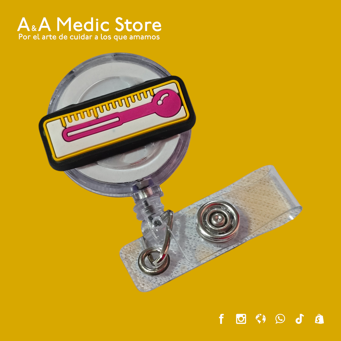 Yoyo Porta Credencial | Retráctil | Diseños Variados | Para Personal de Salud
