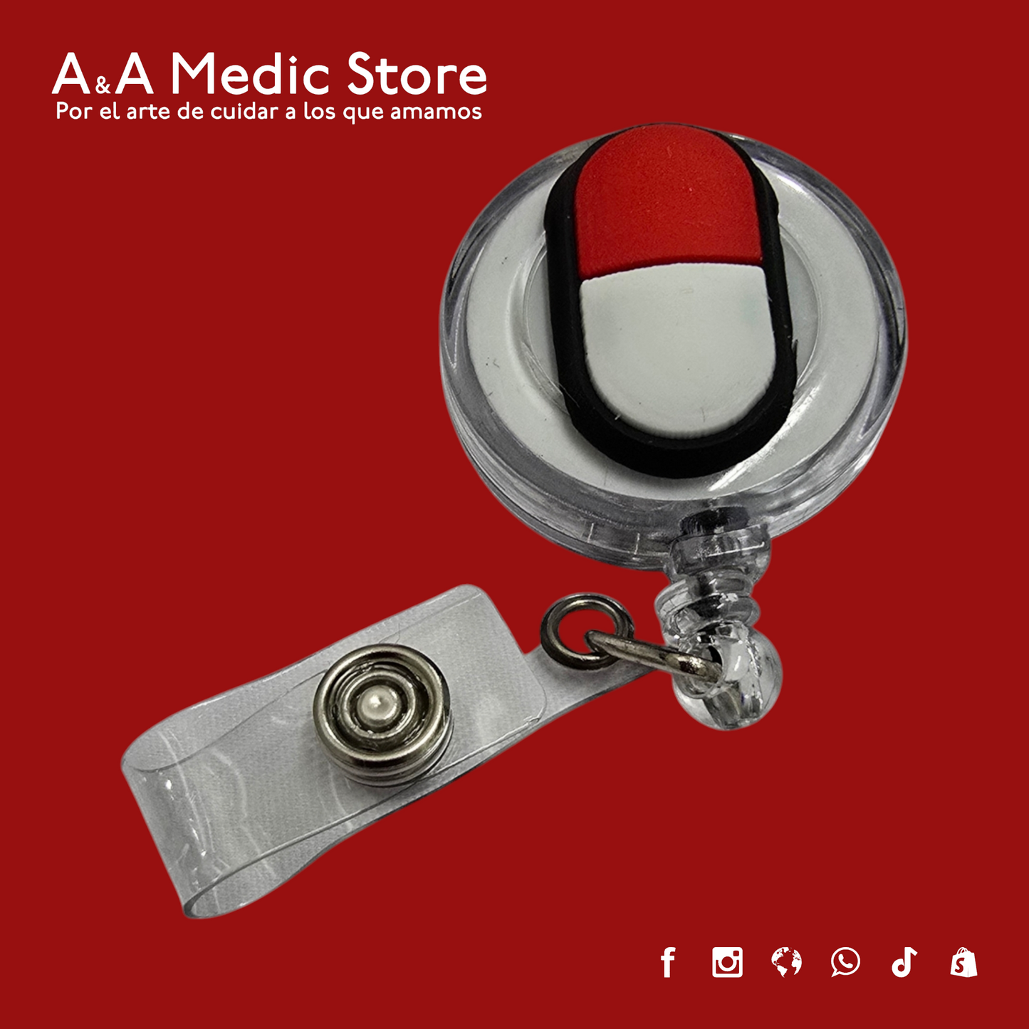 Yoyo Porta Credencial | Retráctil | Diseños Variados | Para Personal de Salud