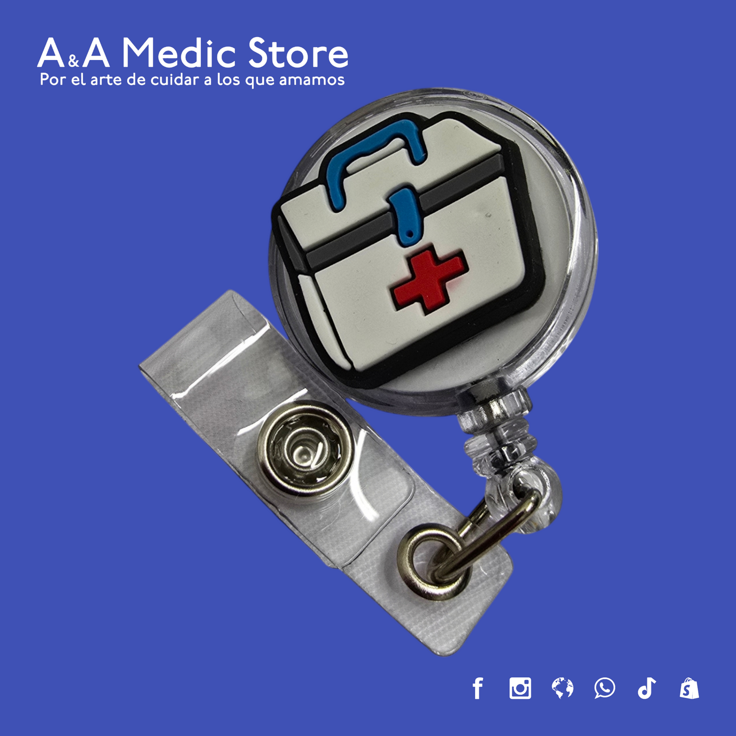 Yoyo Porta Credencial | Retráctil | Diseños Variados | Para Personal de Salud