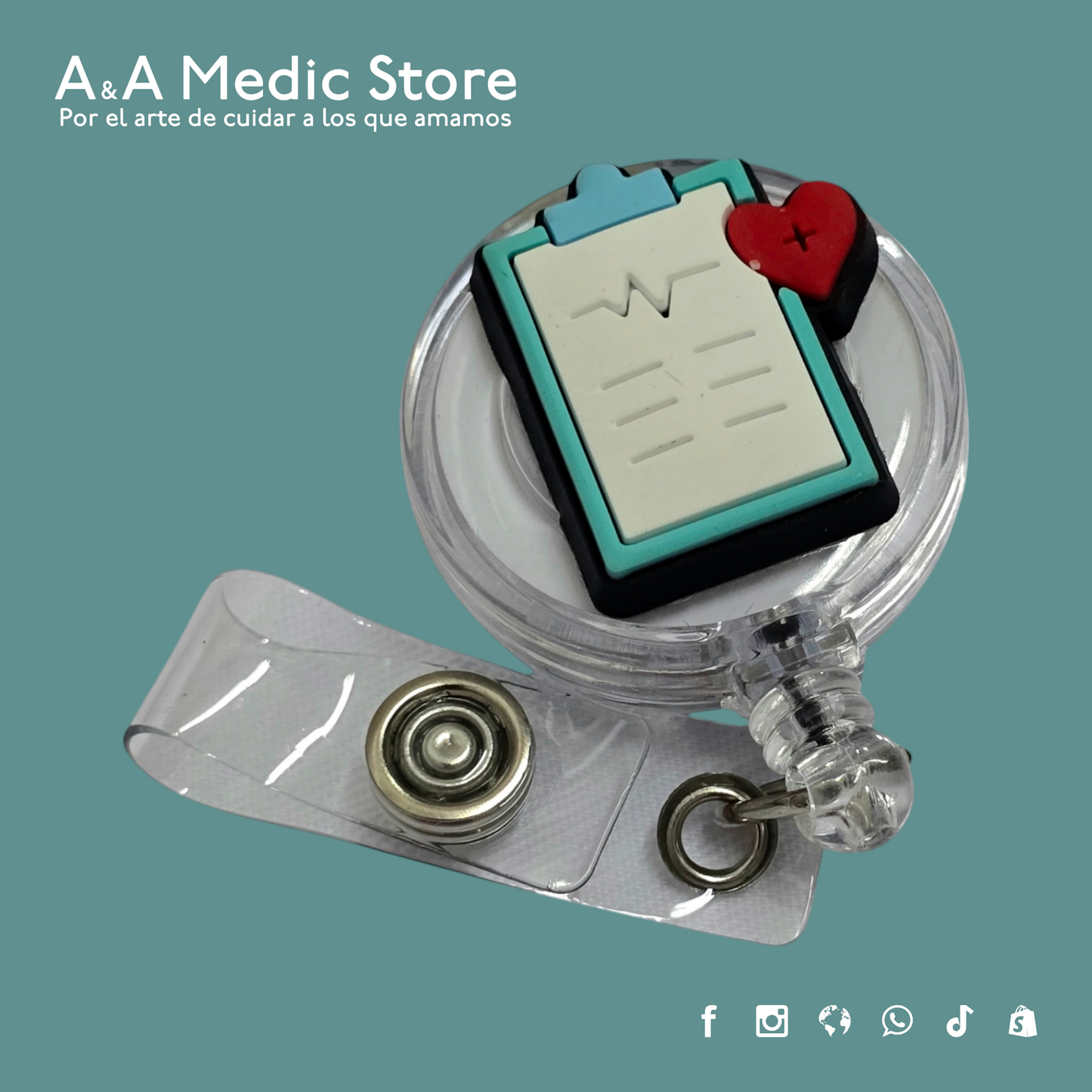 Yoyo Porta Credencial | Retráctil | Diseños Variados | Para Personal de Salud