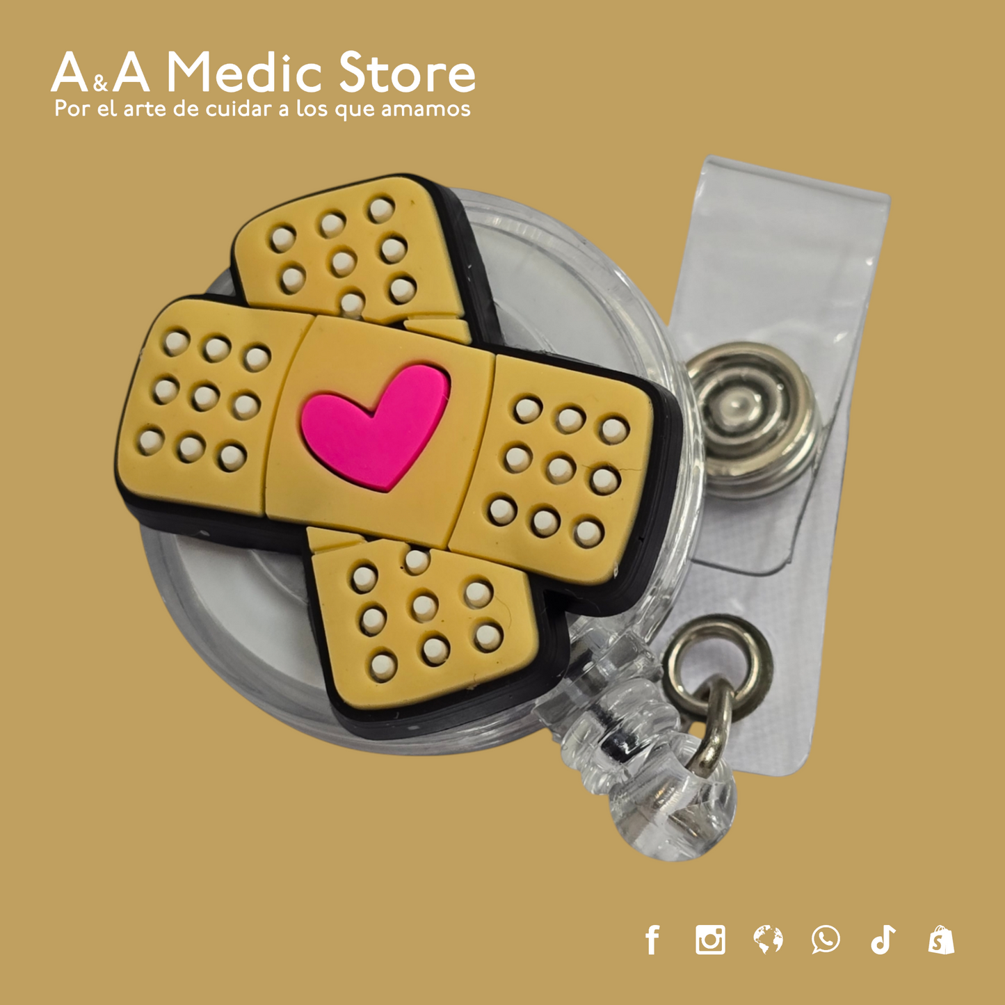 Yoyo Porta Credencial | Retráctil | Diseños Variados | Para Personal de Salud