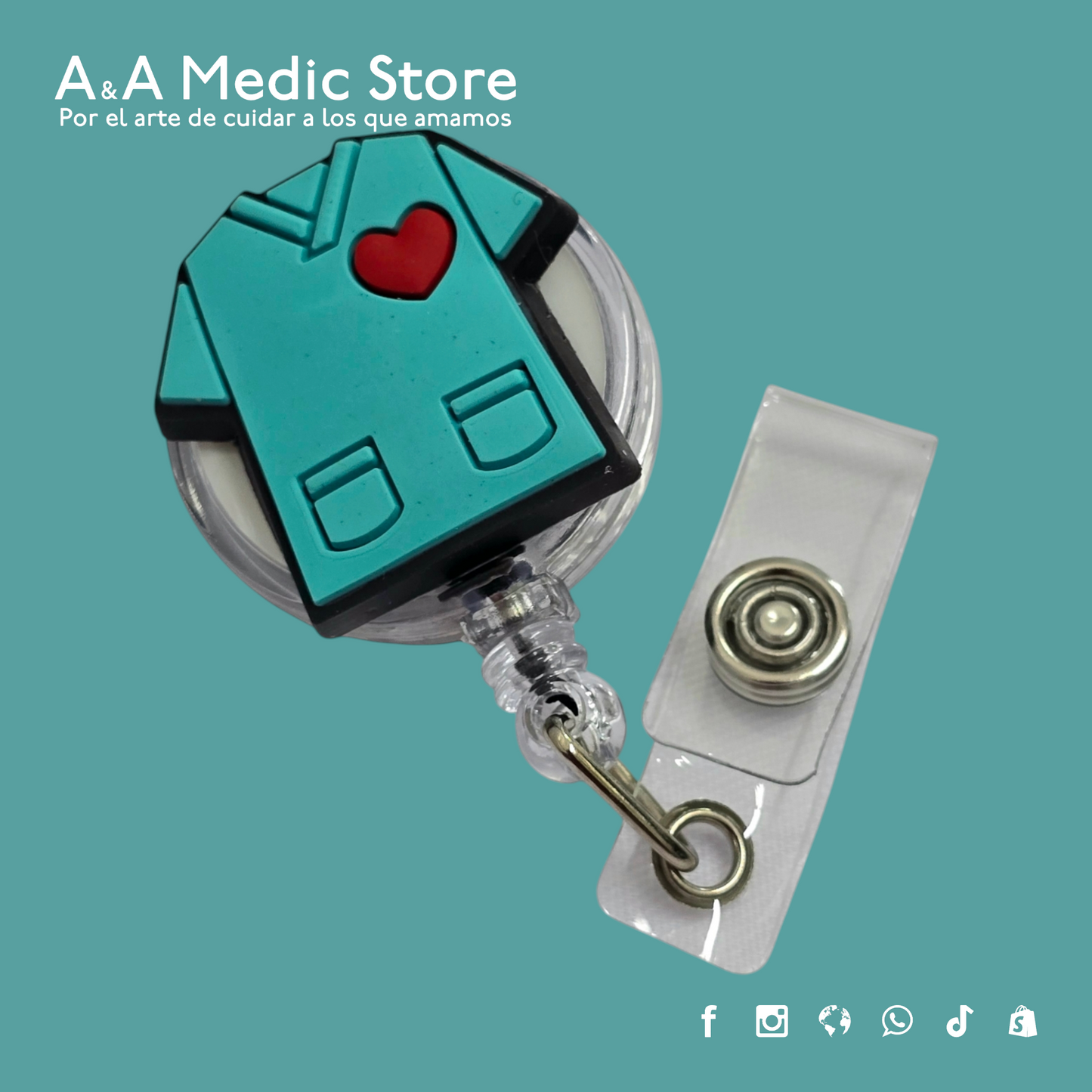Yoyo Porta Credencial | Retráctil | Diseños Variados | Para Personal de Salud