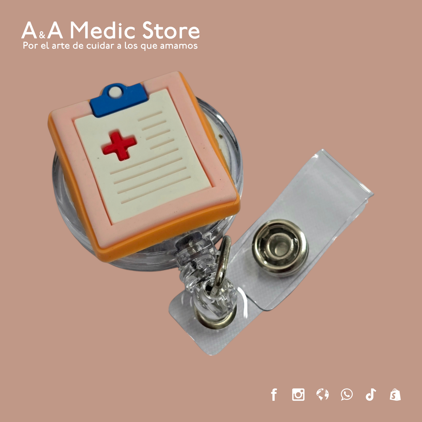 Yoyo Porta Credencial | Retráctil | Diseños Variados | Para Personal de Salud