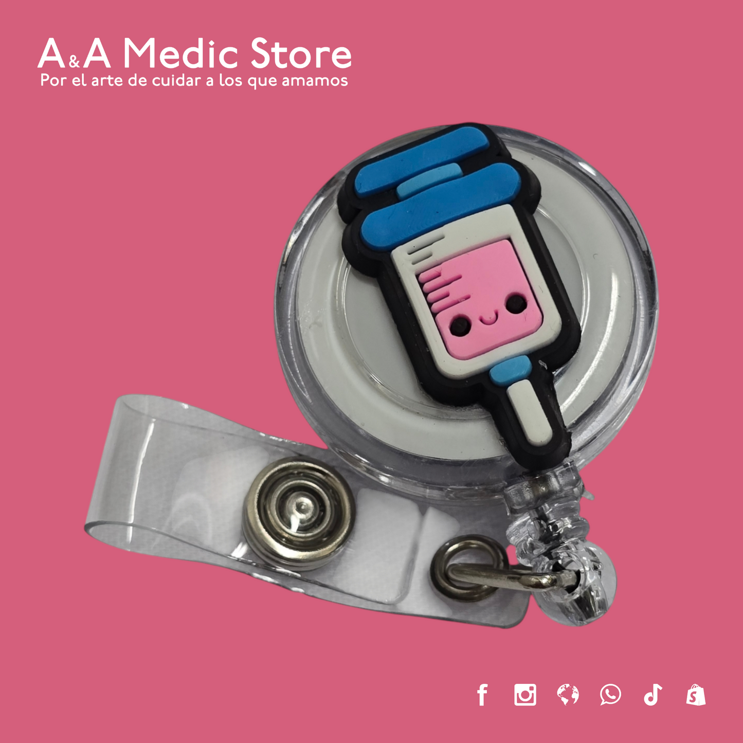 Yoyo Porta Credencial | Retráctil | Diseños Variados | Para Personal de Salud