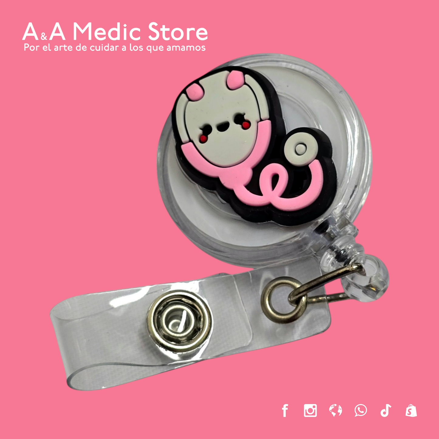 Yoyo Porta Credencial | Retráctil | Diseños Variados | Para Personal de Salud