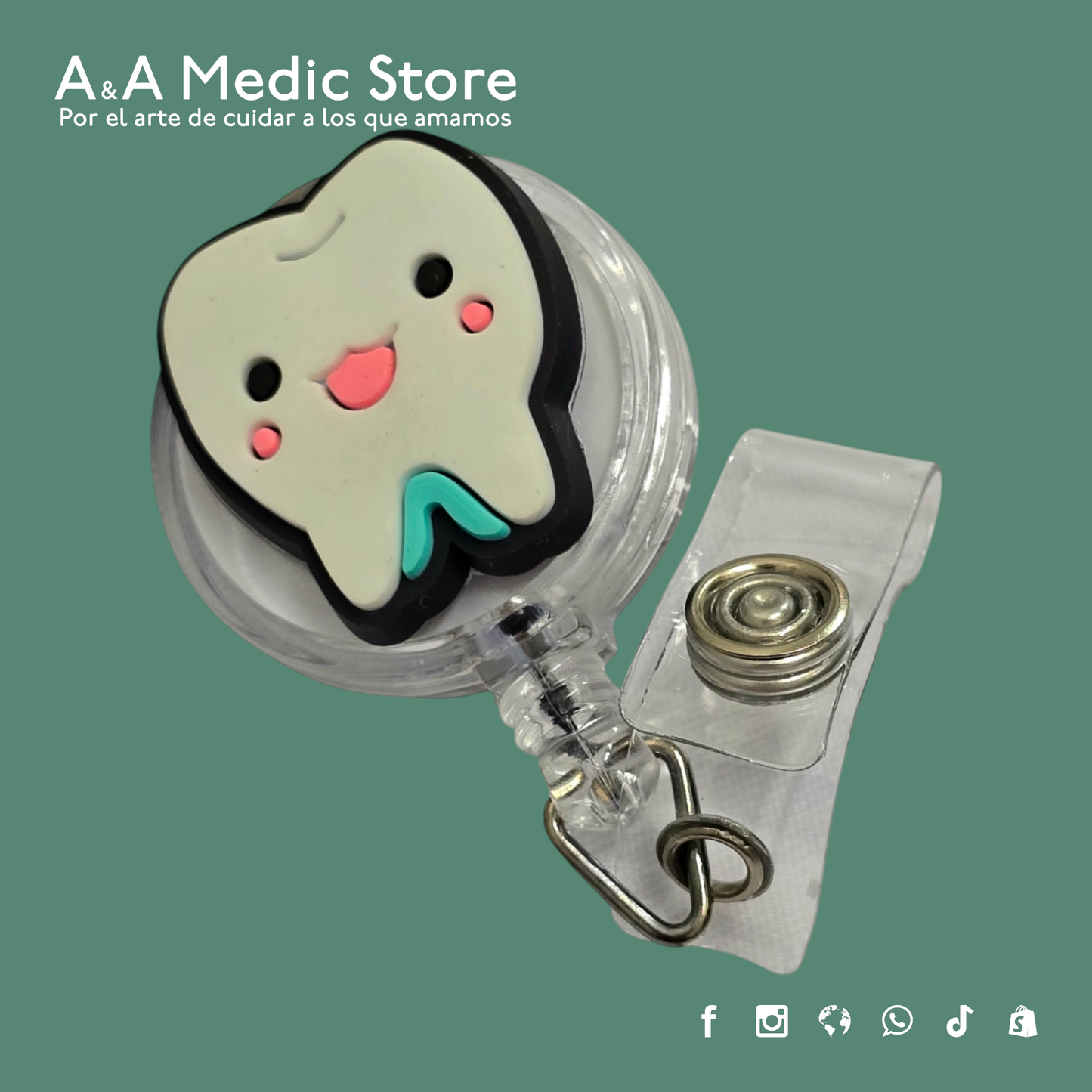 Yoyo Porta Credencial | Retráctil | Diseños Variados | Para Personal de Salud