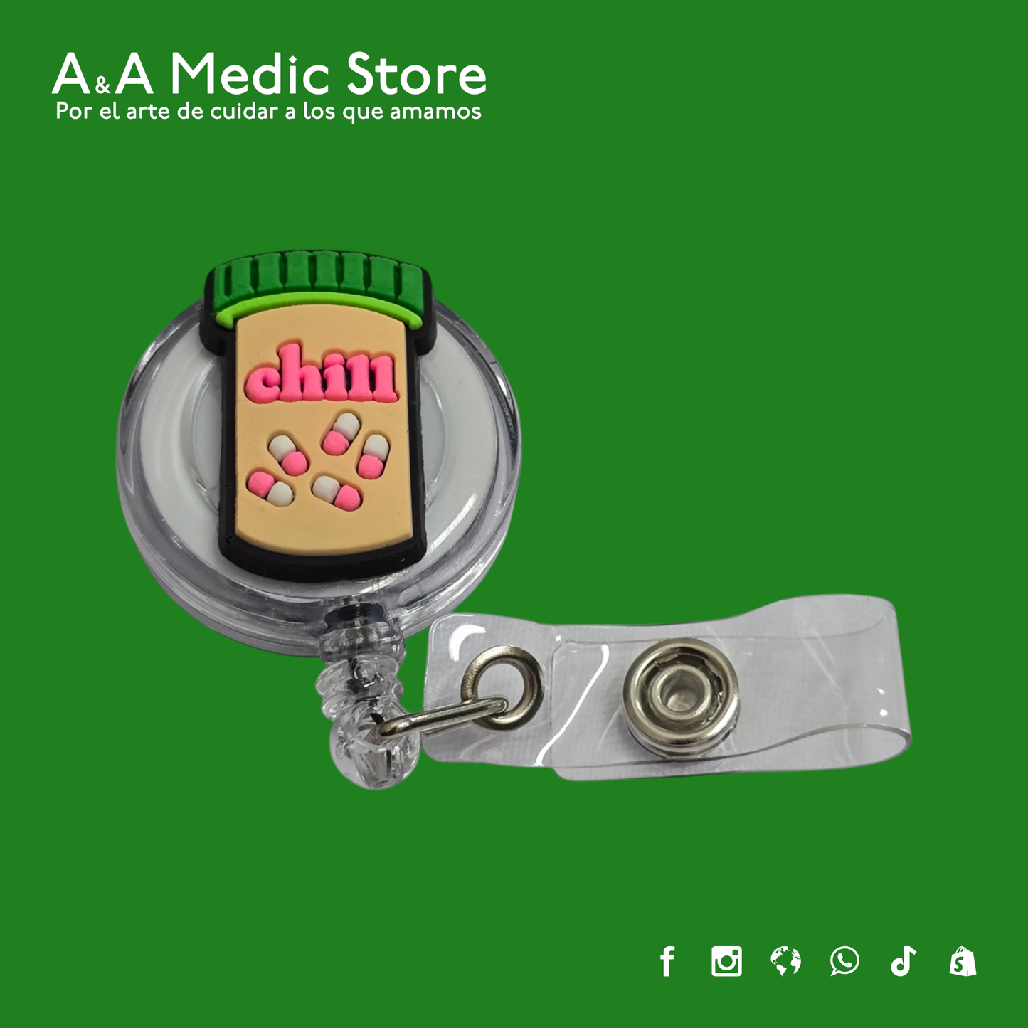 Yoyo Porta Credencial | Retráctil | Diseños Variados | Para Personal de Salud
