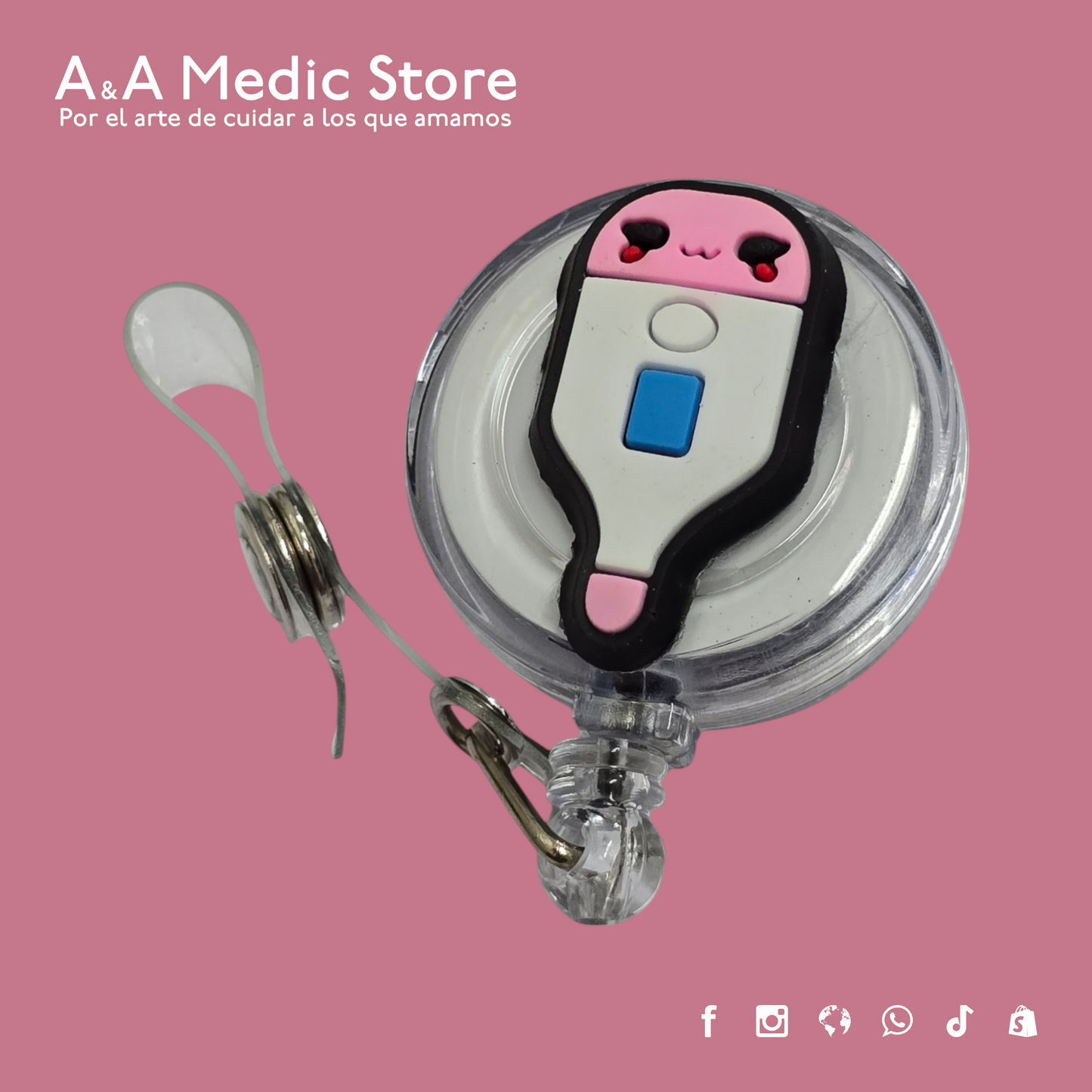 Yoyo Porta Credencial | Retráctil | Diseños Variados | Para Personal de Salud