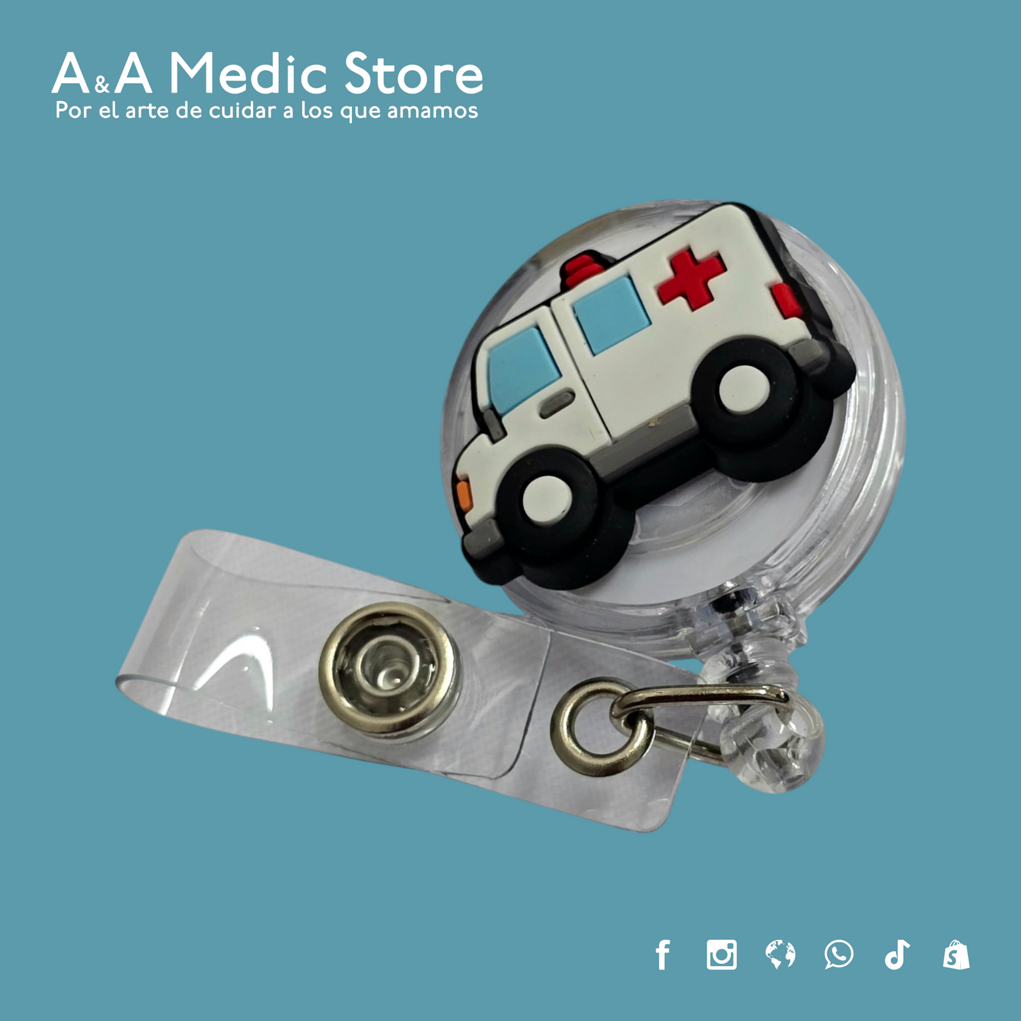 Yoyo Porta Credencial | Retráctil | Diseños Variados | Para Personal de Salud