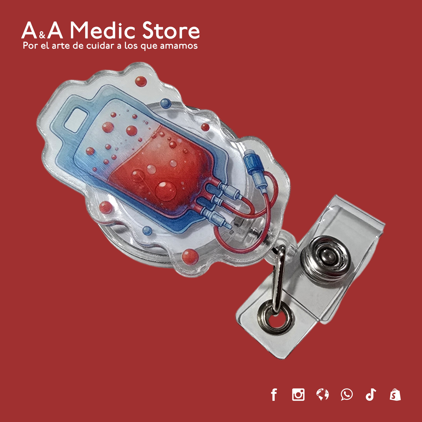 Yoyo Porta Credencial de Acrílico | Retráctil | Diseños Variados