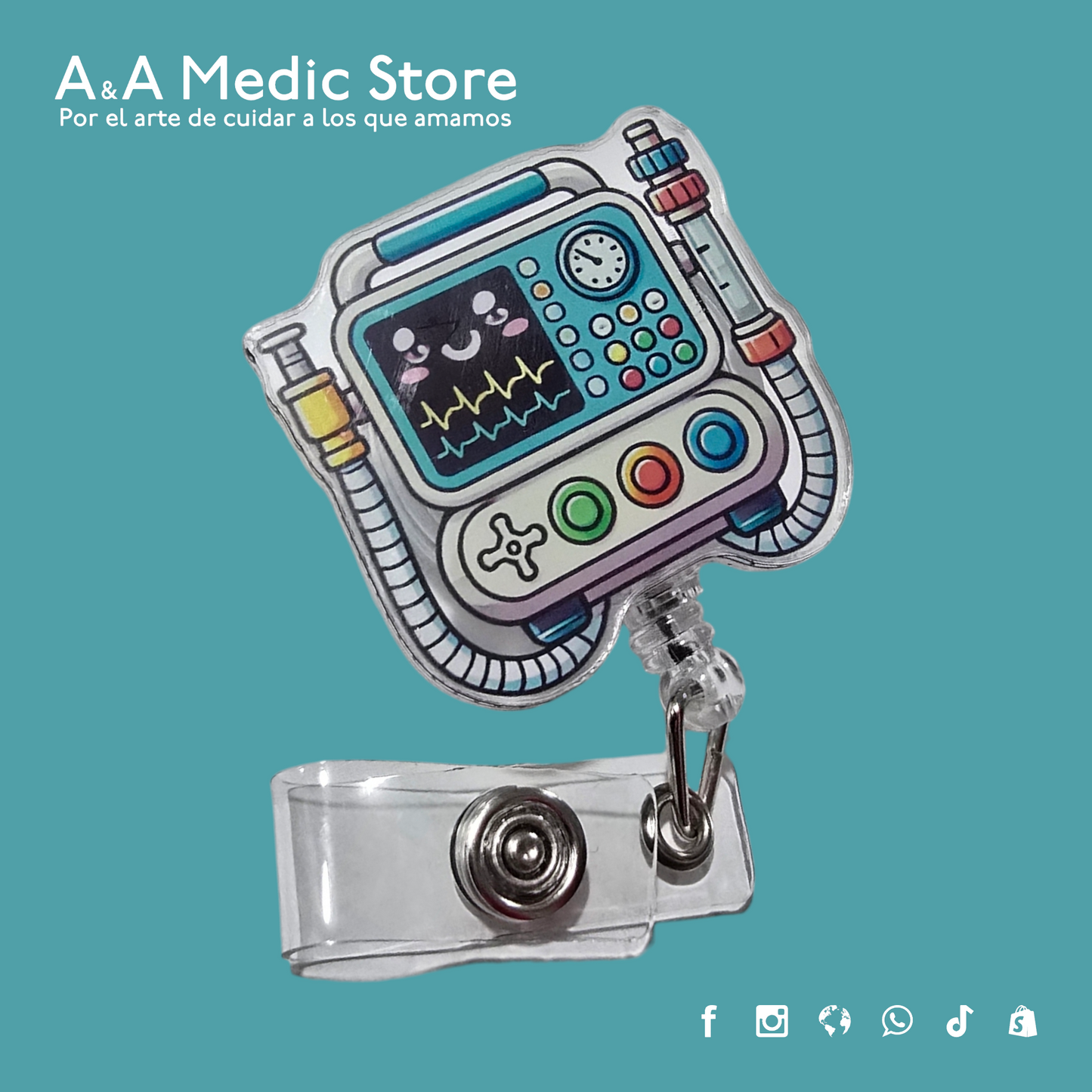 Yoyo Porta Credencial de Acrílico | Retráctil | Diseños Variados