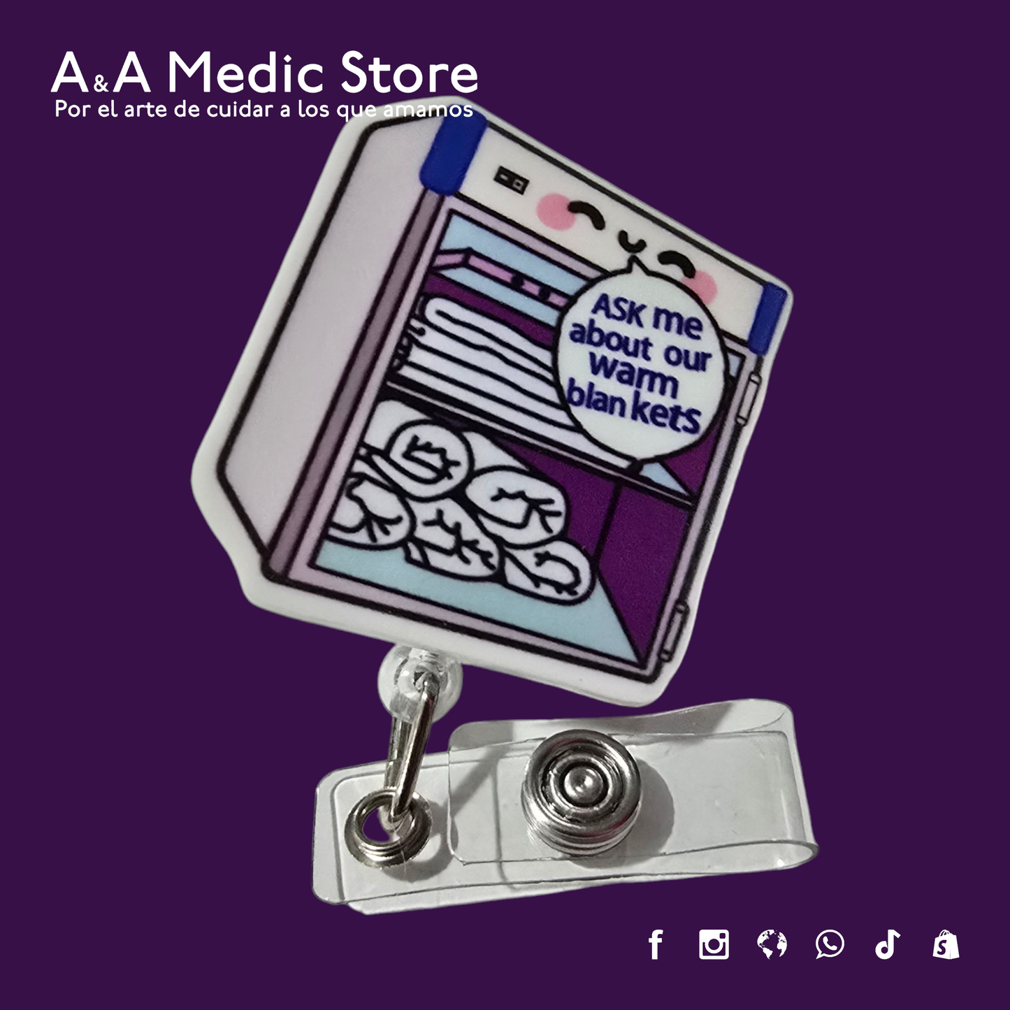 Yoyo Porta Credencial de Acrílico | Retráctil | Diseños Variados