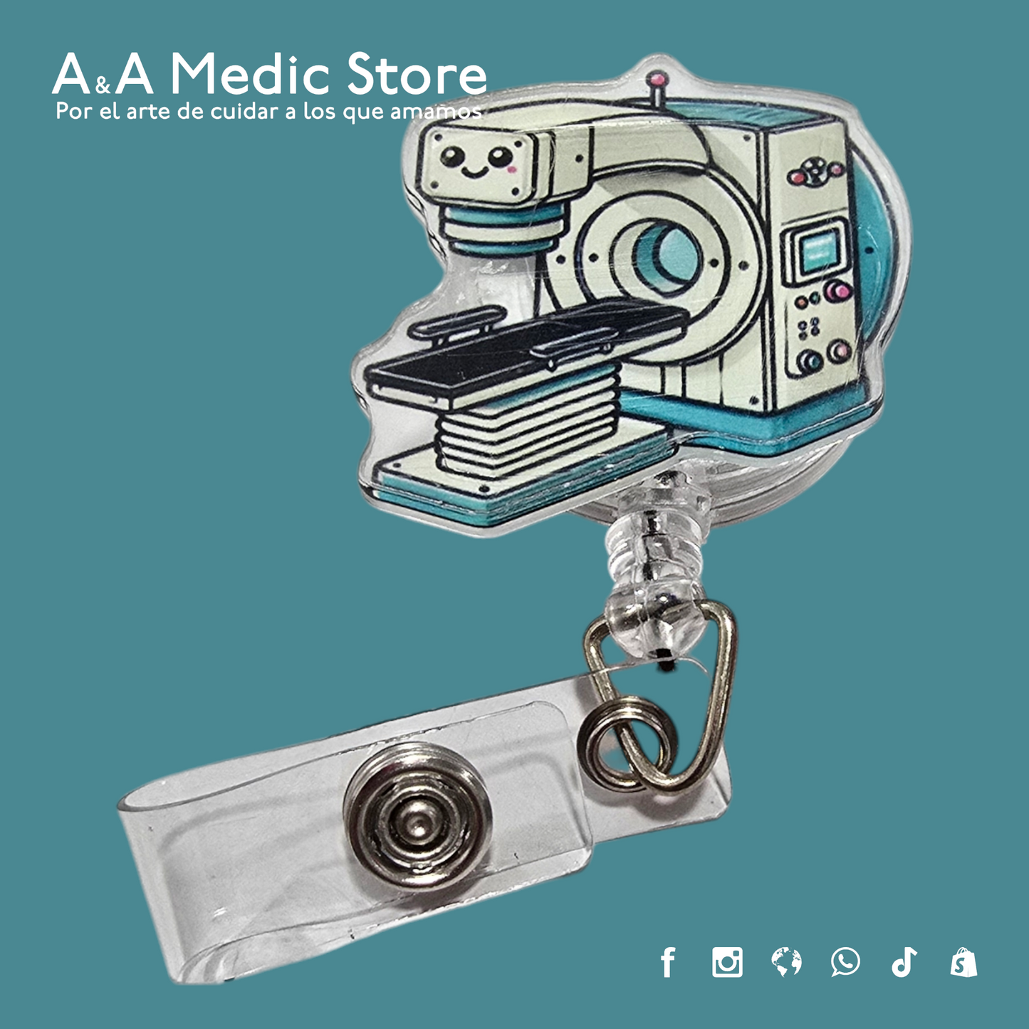 Yoyo Porta Credencial de Acrílico | Retráctil | Diseños Variados
