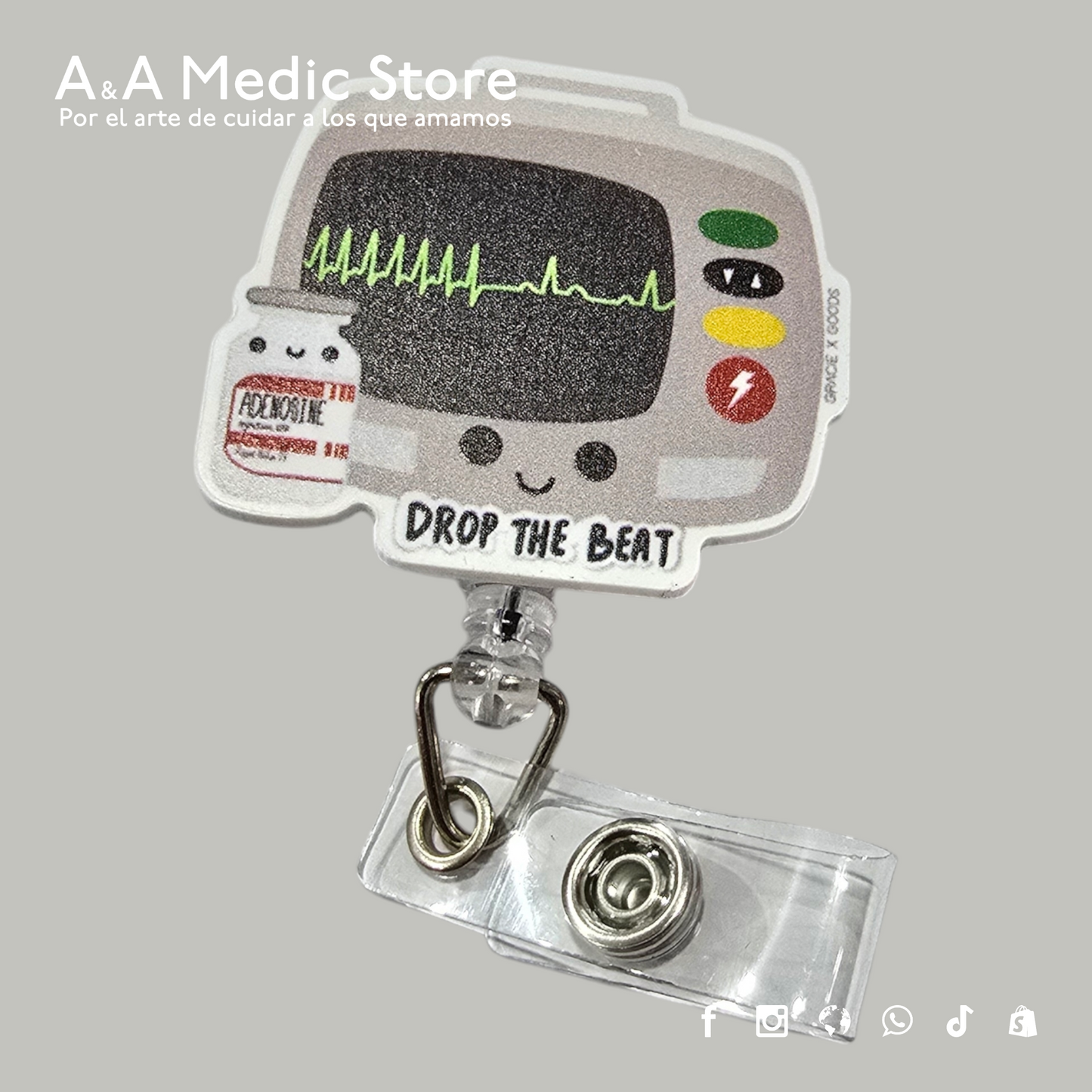 Yoyo Porta Credencial de Acrílico | Retráctil | Diseños Variados