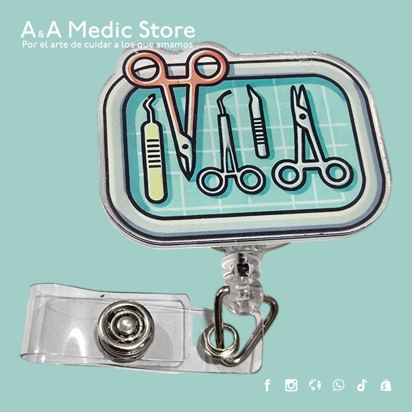 Yoyo Porta Credencial de Acrílico | Retráctil | Diseños Variados