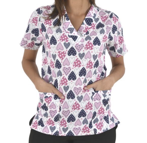 Filipina Estampada para Enfermería - Dama | Tela Antifluidos