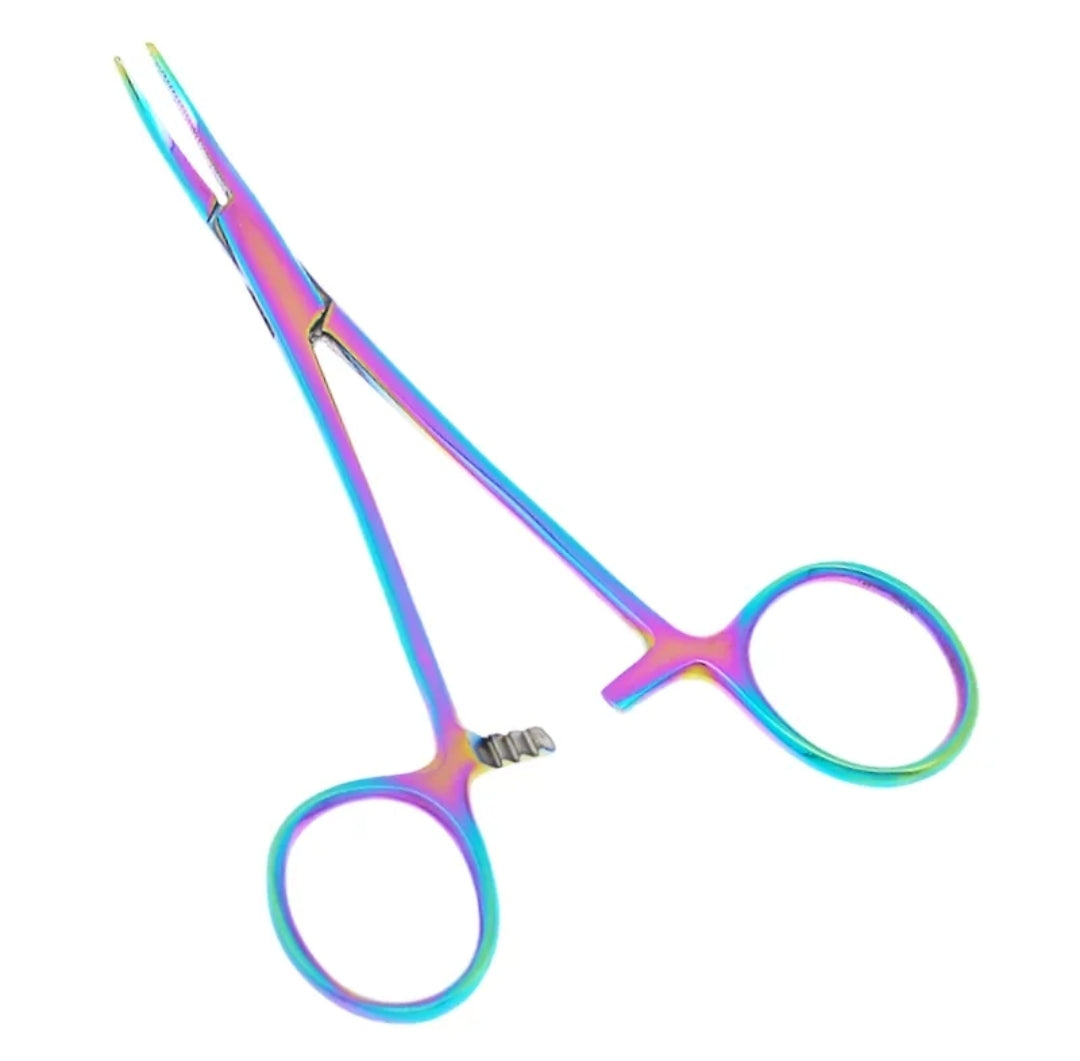 Juego de Pinzas Kelly Recta y Curva | Acero Inoxidable | 14cm