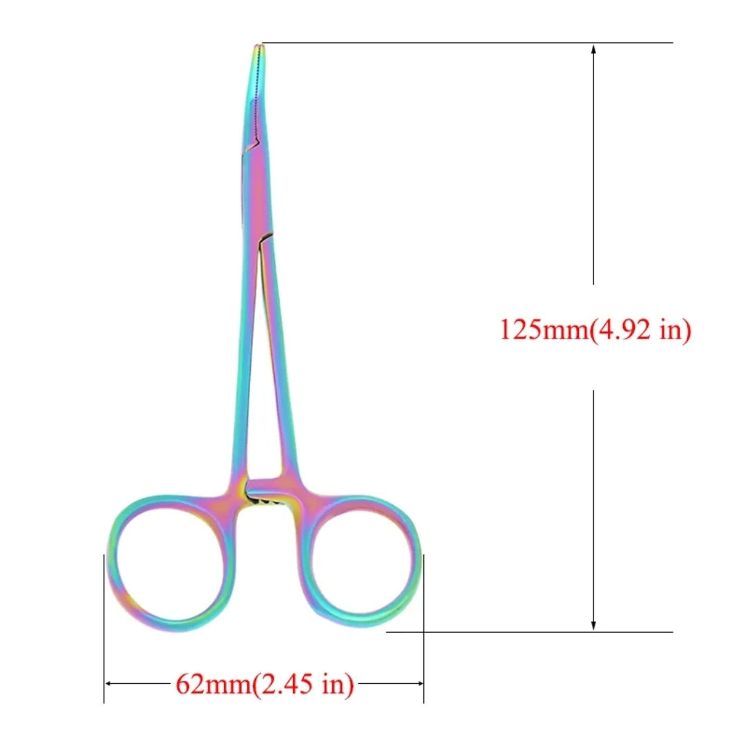 Juego de Pinzas Kelly Recta y Curva | Acero Inoxidable | 14cm