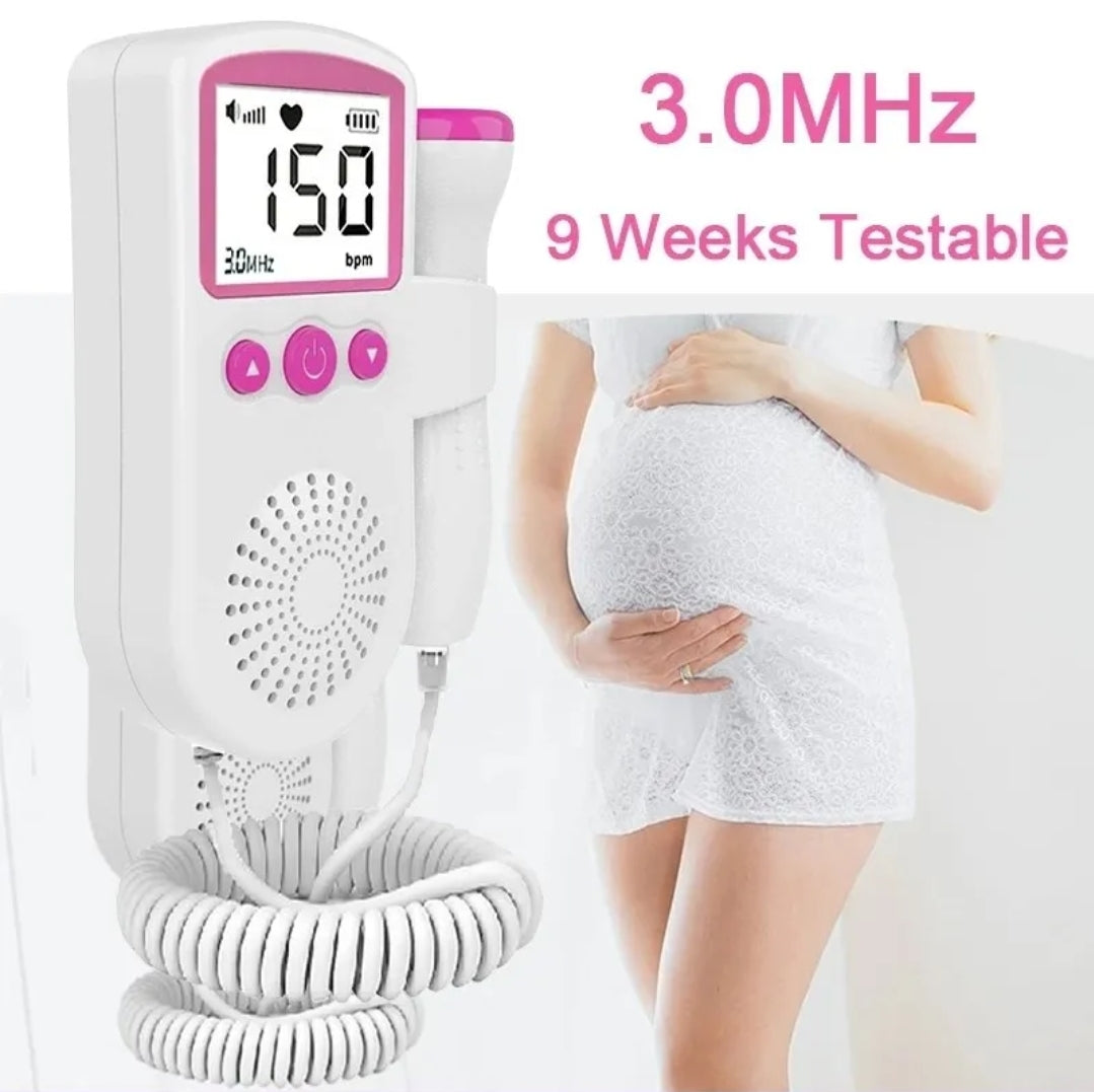 Doppler Fetal | Ultrasonido Portátil | Monitor Electrónico para Bebés