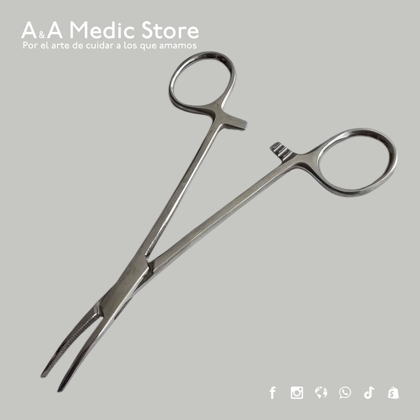 Pinza Mosquito Recta y Curva | Acero Inoxidable Alemán | 14cm