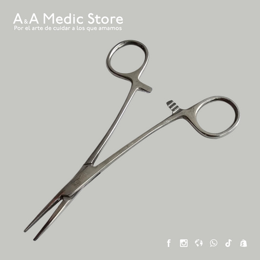 Pinza Mosquito Recta y Curva | Acero Inoxidable Alemán | 14cm