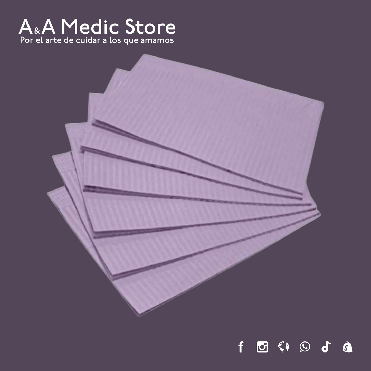 Campo Dental Desechable | Bicapa Papel + Polietileno | Paquete 25 pzas