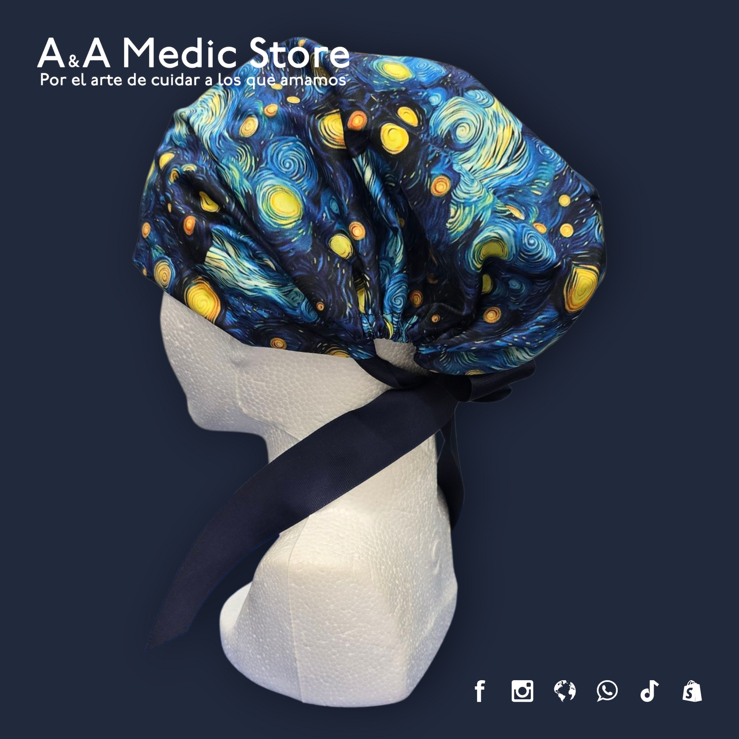 Gorro Quirúrgico Dama | Cofia con Listón para Cabello Largo