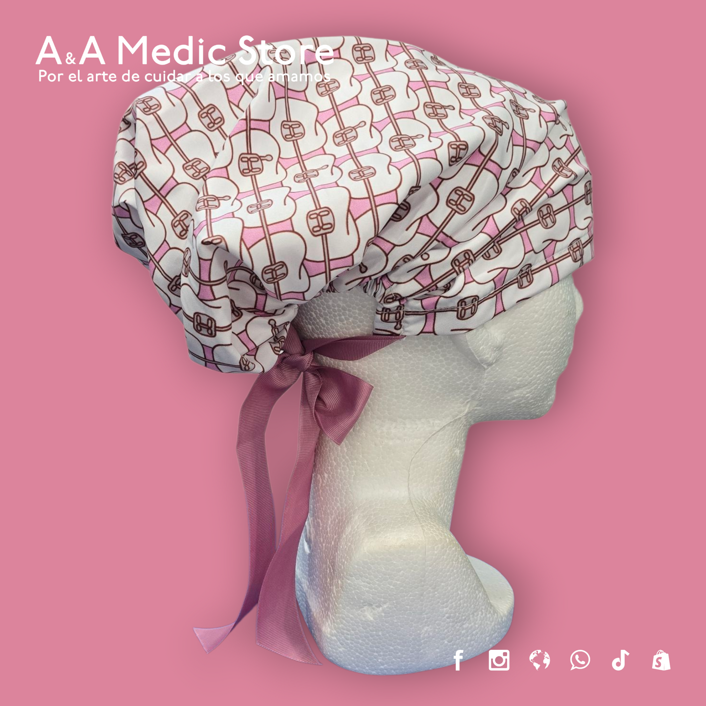 Gorro Quirúrgico Dama | Cofia con Listón para Cabello Largo