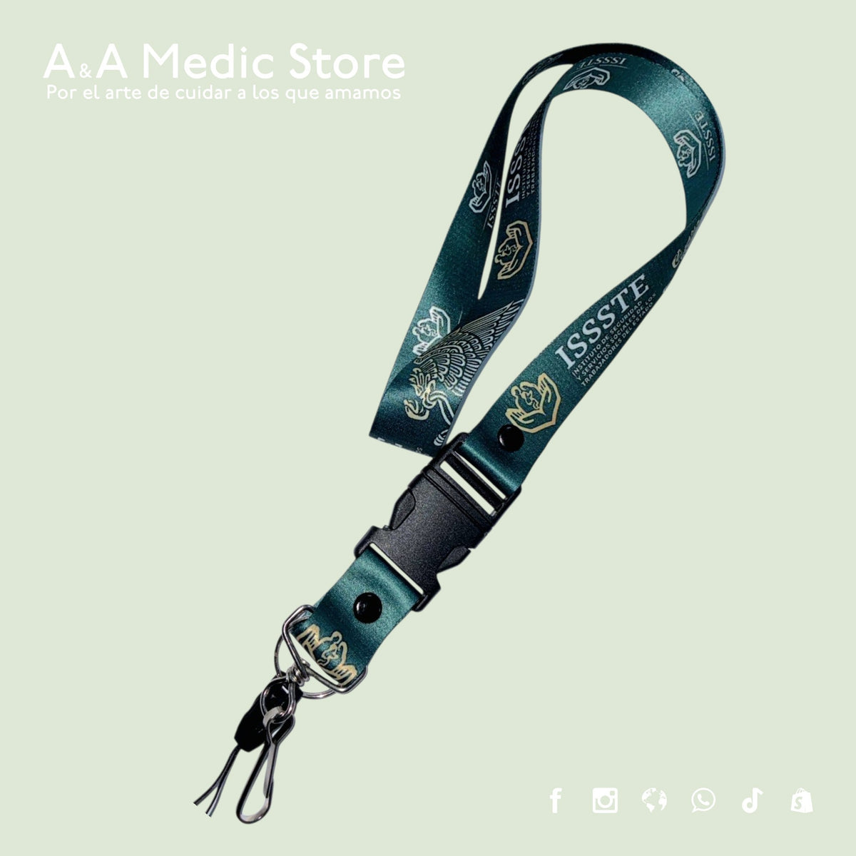 Lanyard ISSSTE - Porta Gafete para Personal Médico y de Salud
