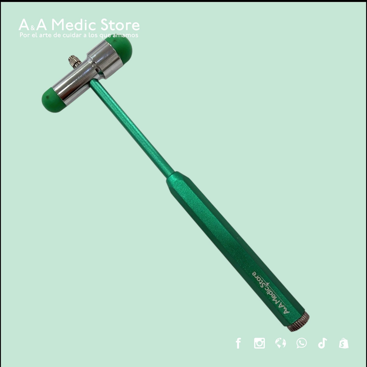Martillo para Reflejos | Mango Hexagonal | Aguja y Cepillo