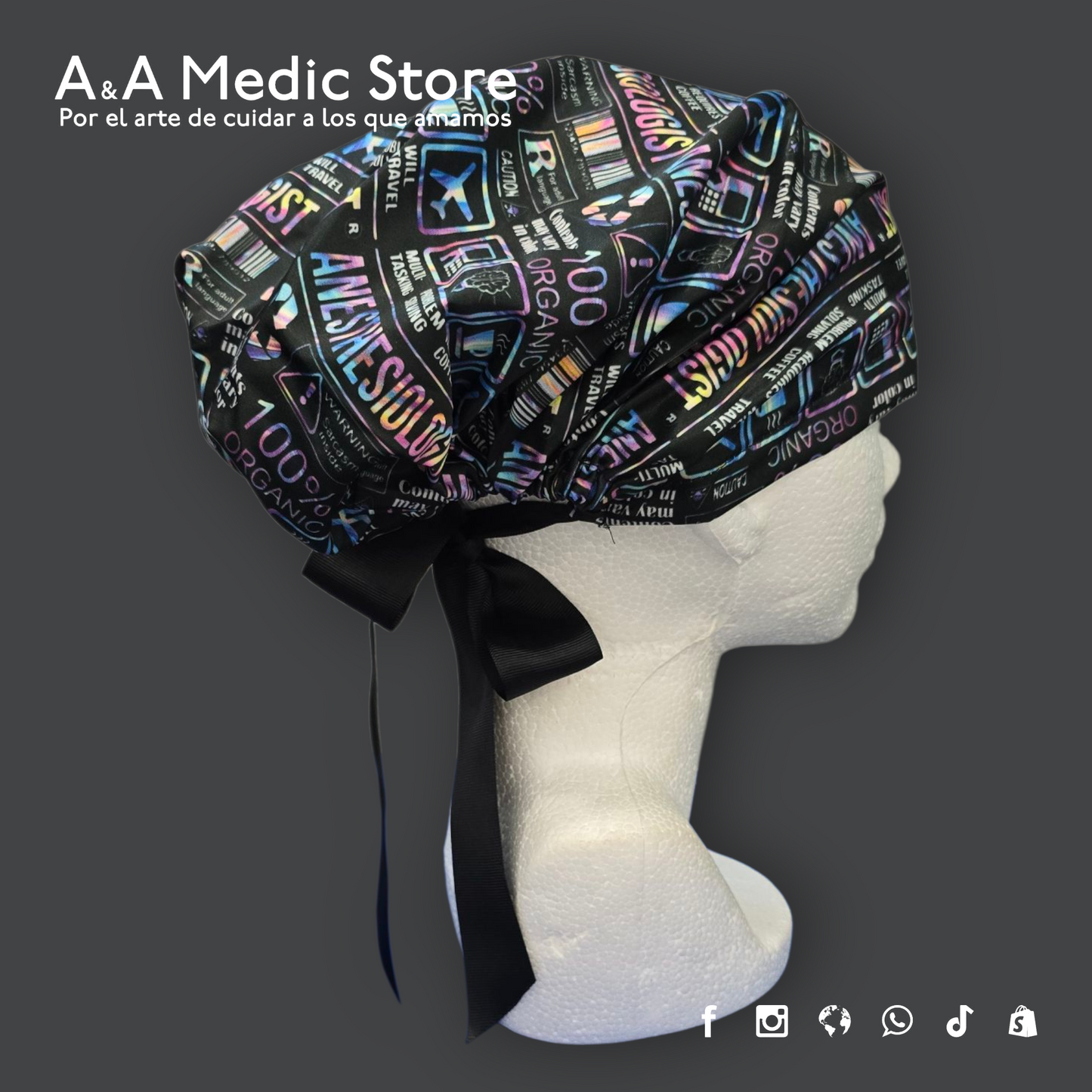 Gorro Quirúrgico Dama | Cofia con Listón para Cabello Largo