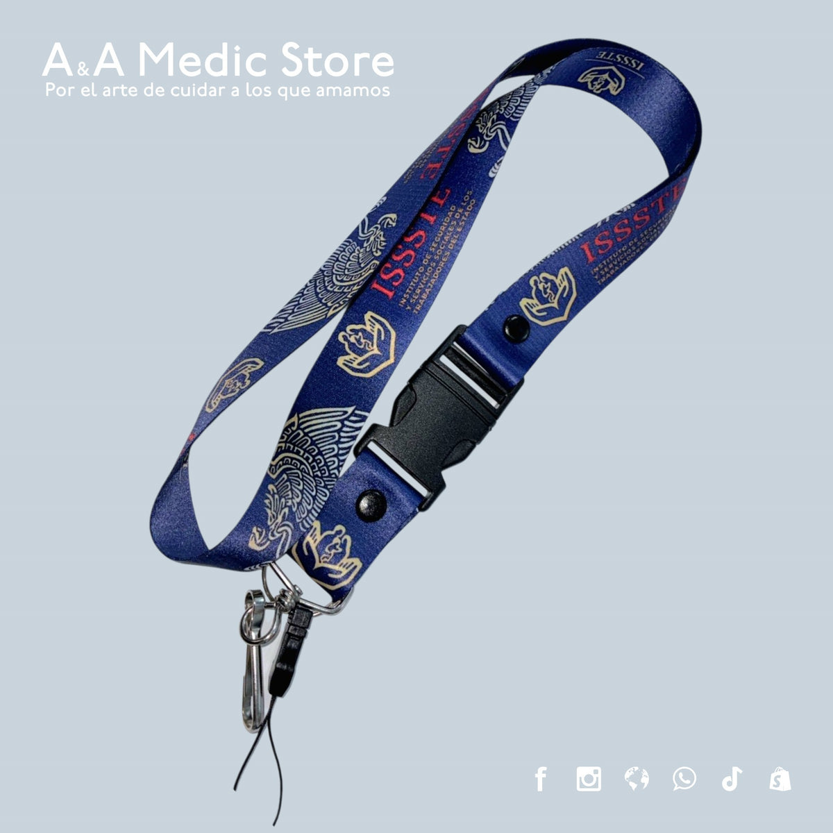 Lanyard ISSSTE - Porta Gafete para Personal Médico y de Salud