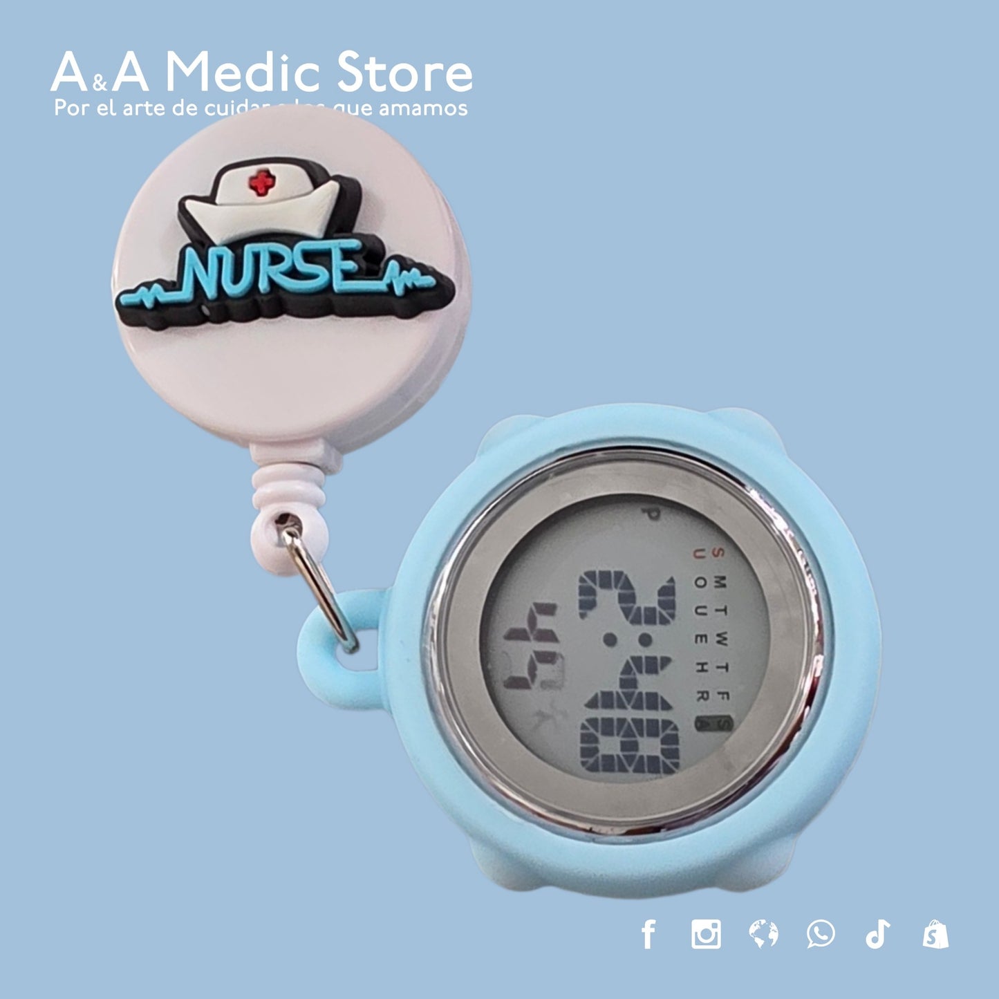 Reloj Digital con Cronómetro | Para Personal de Salud