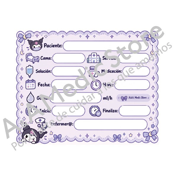 Membretes para soluciones intravenosas de uso diario | Físicos o digitales