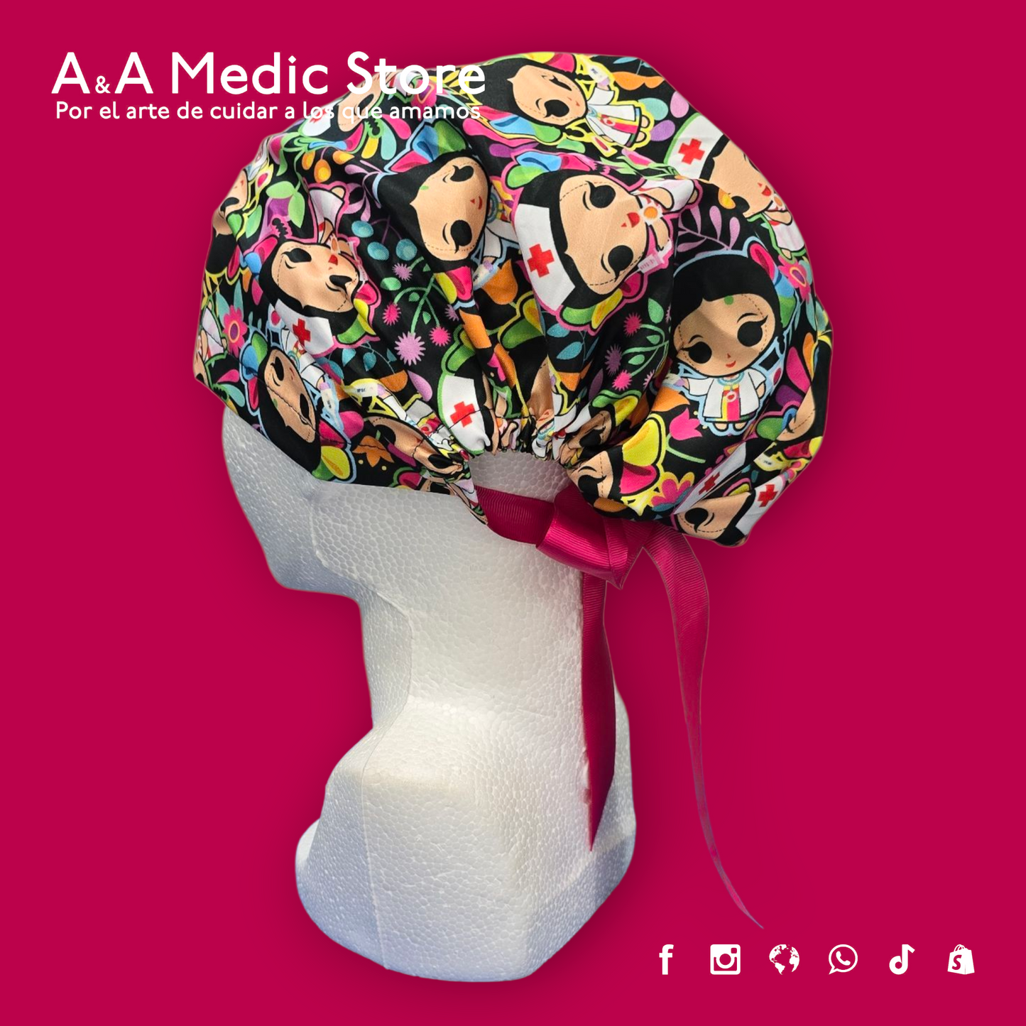 Gorro Quirúrgico Dama | Cofia con Listón para Cabello Largo