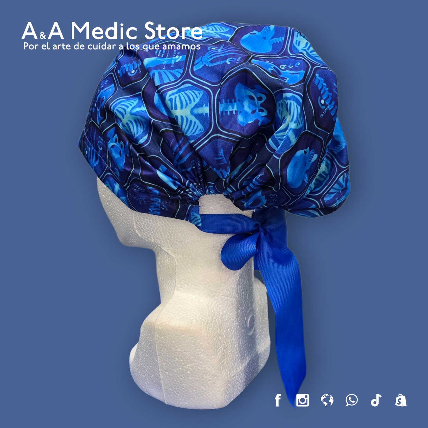 Gorro Quirúrgico Dama | Cofia con Listón para Cabello Largo
