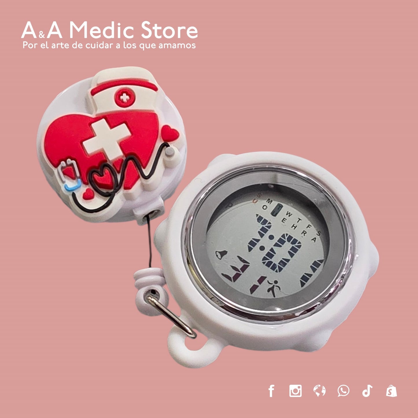 Reloj Digital con Cronómetro | Para Personal de Salud