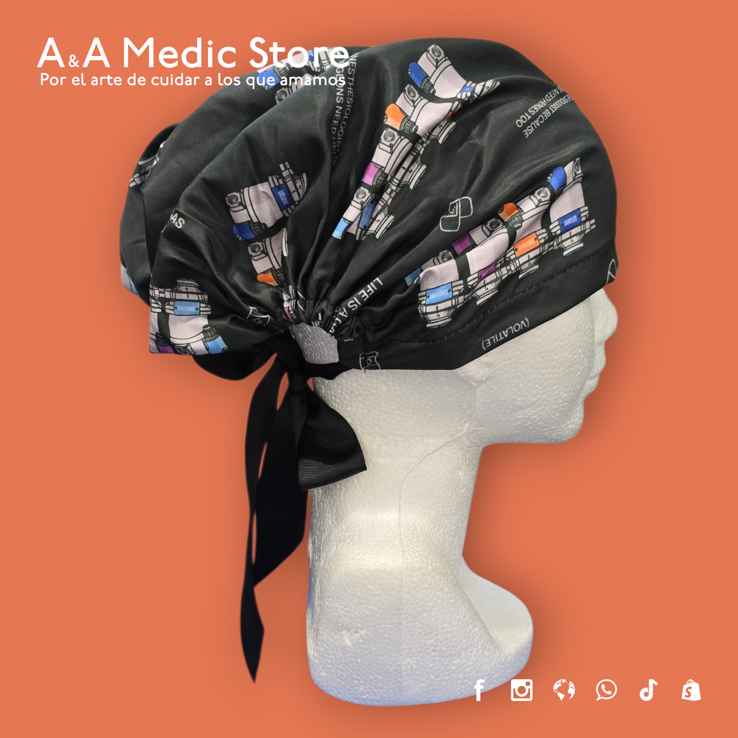 Gorro Quirúrgico Dama | Cofia con Listón para Cabello Largo