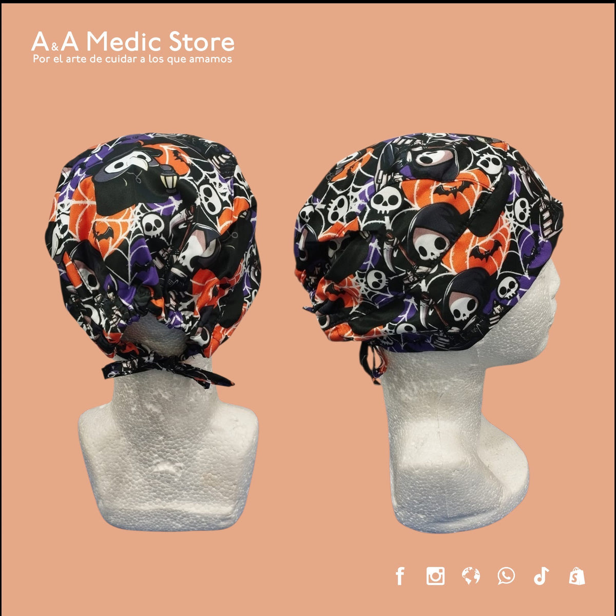 Gorro Quirúrgico Caballero | Día de Muertos y Halloween | Diseños Temáticos