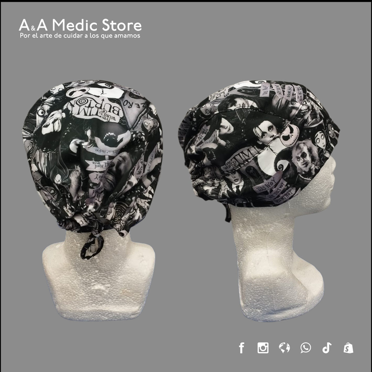 Gorro Quirúrgico Caballero | Día de Muertos y Halloween | Diseños Temáticos