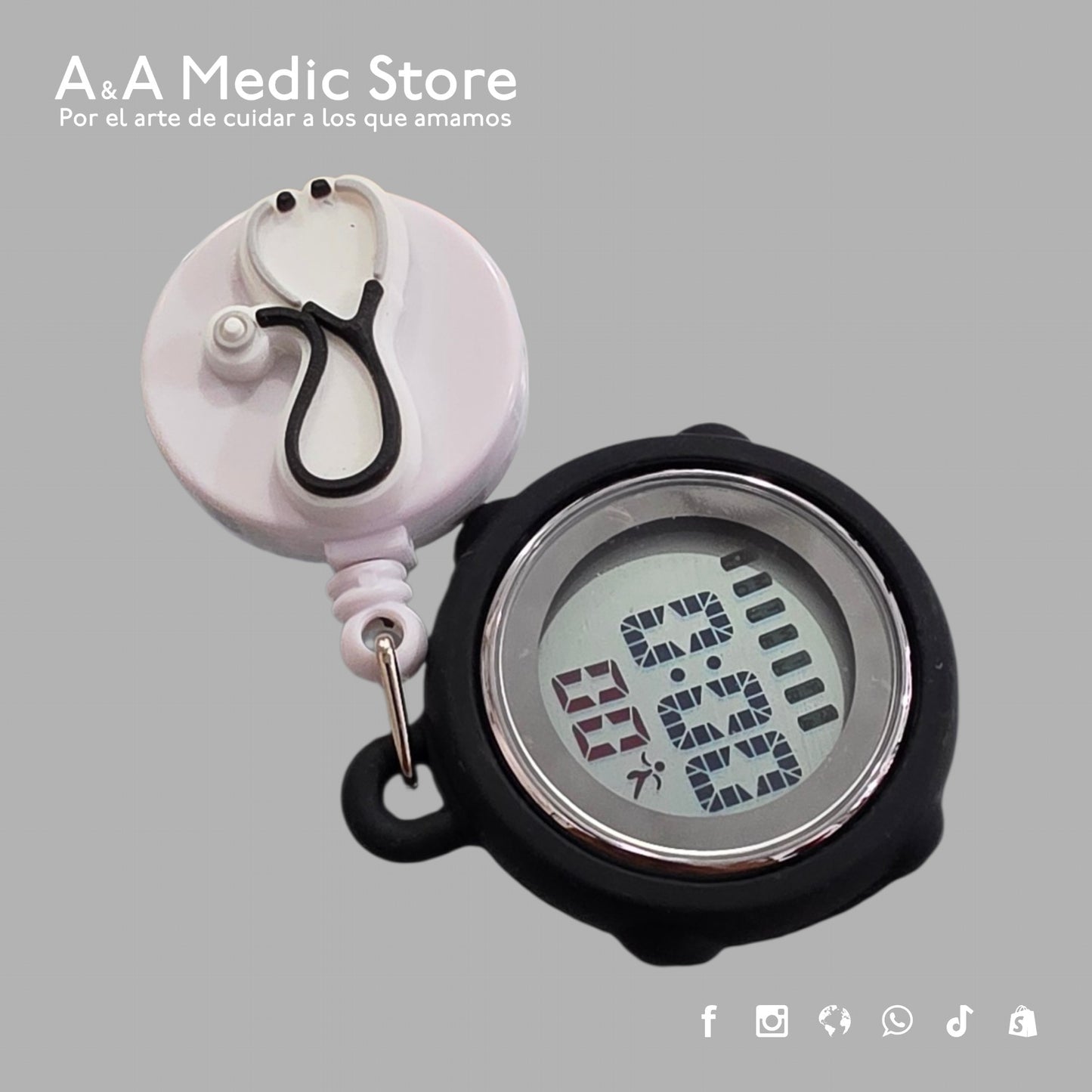 Reloj Digital con Cronómetro | Para Personal de Salud