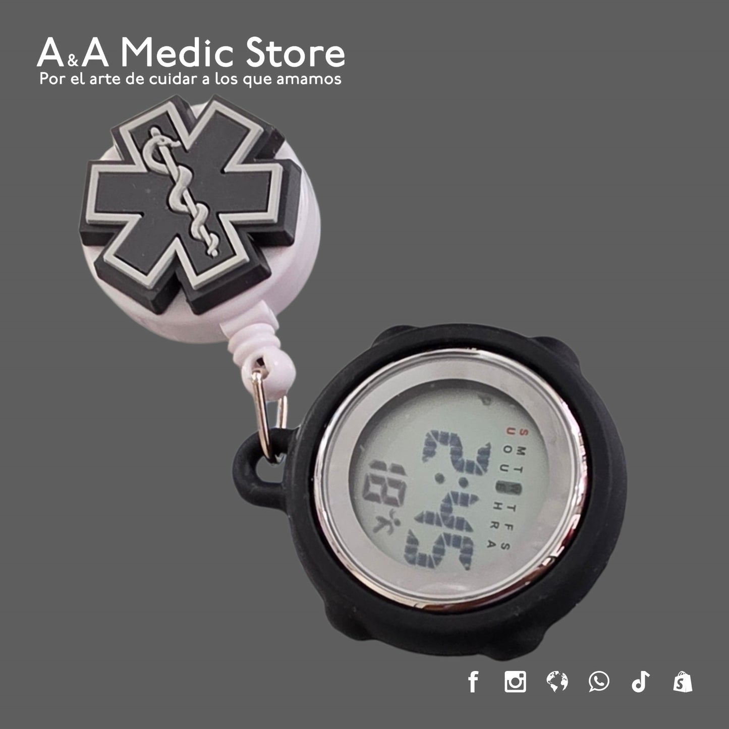 Reloj Digital con Cronómetro | Para Personal de Salud
