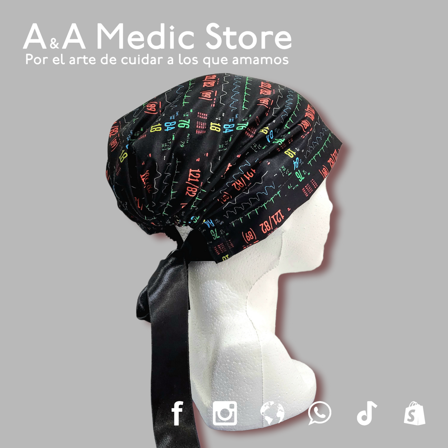 Gorro Quirúrgico Dama | Cofia con Listón para Cabello Largo