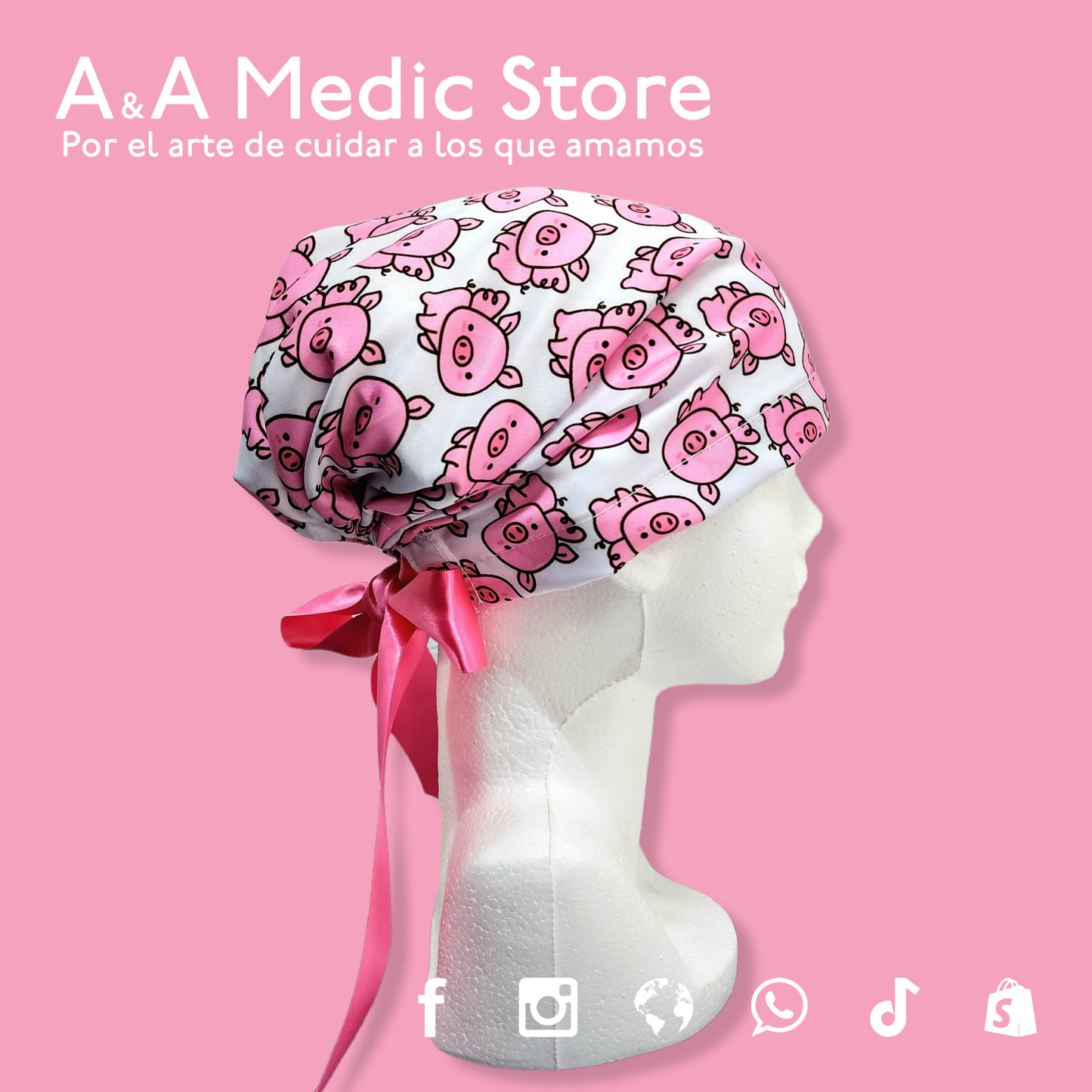 Gorro Quirúrgico Dama | Cofia con Listón para Cabello Largo