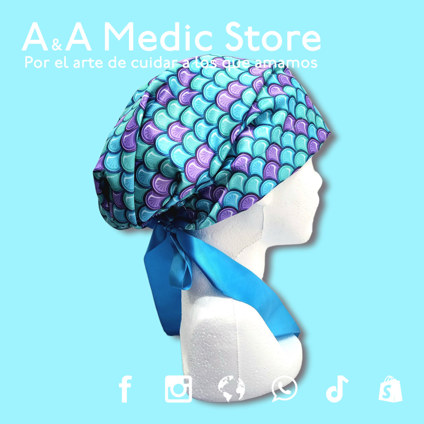 Gorro Quirúrgico Dama | Cofia con Listón para Cabello Largo