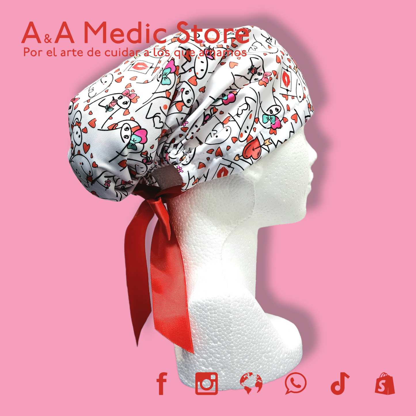 Gorro Quirúrgico Dama | Cofia con Listón para Cabello Largo