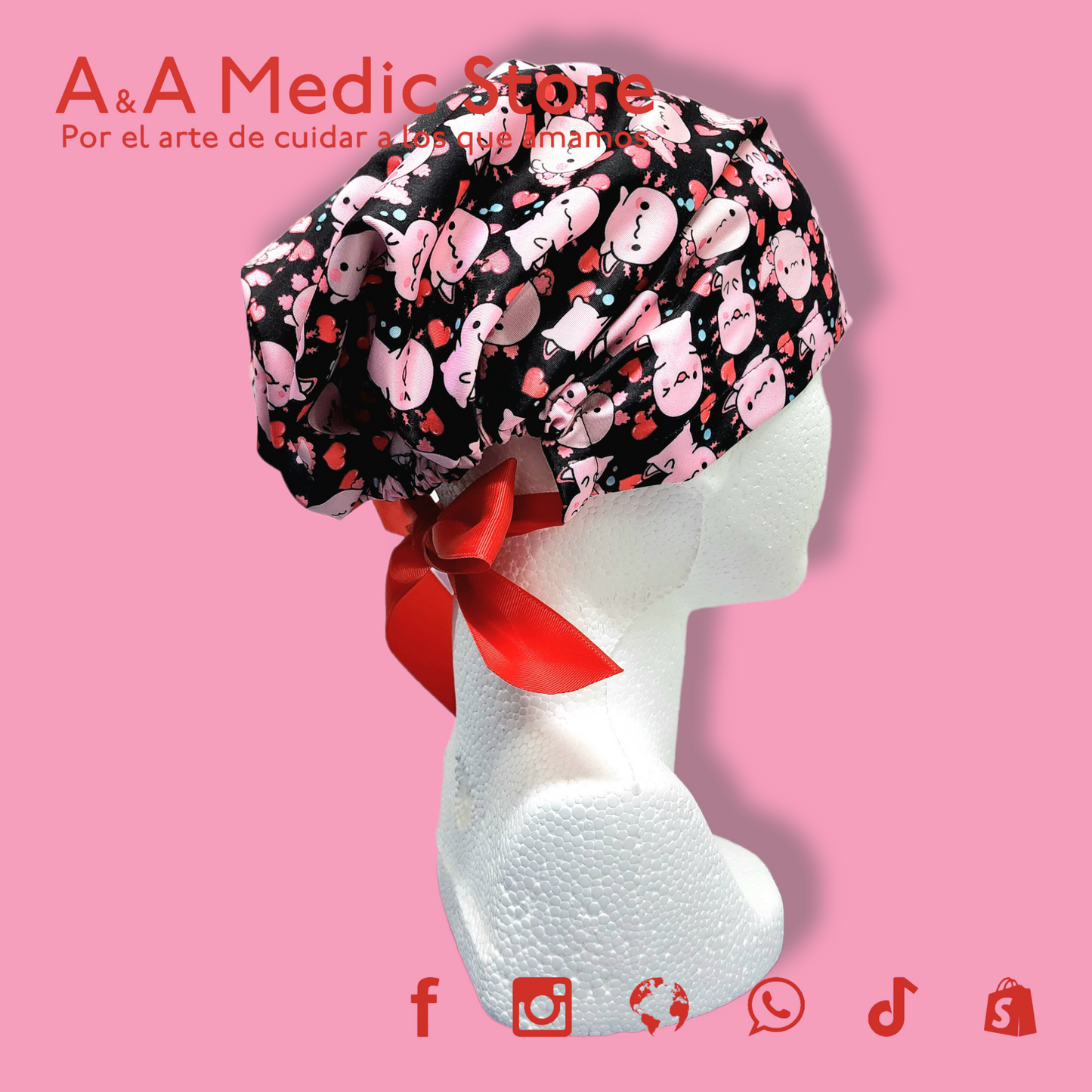 Gorro Quirúrgico Dama | Cofia con Listón para Cabello Largo