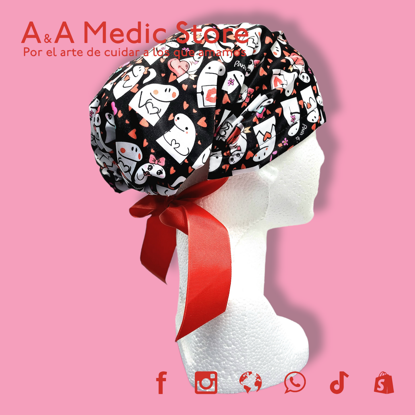 Gorro Quirúrgico Dama | Cofia con Listón para Cabello Largo