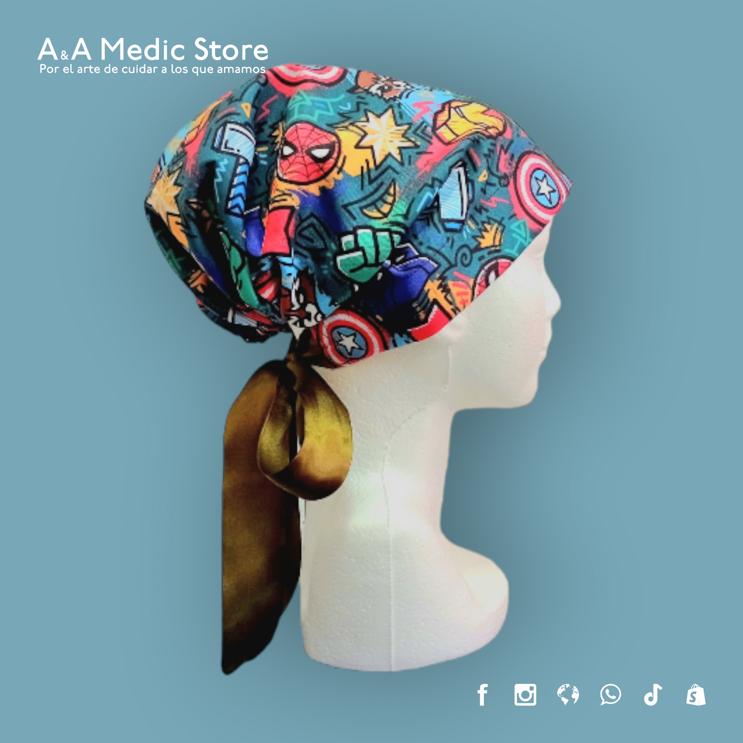 Gorro Quirúrgico Dama | Cofia con Listón para Cabello Largo